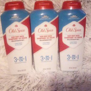 Old Spice 3 in 1  Hair+ Body Wash Shampooing High Endurance 18oz   For 3 Bottles